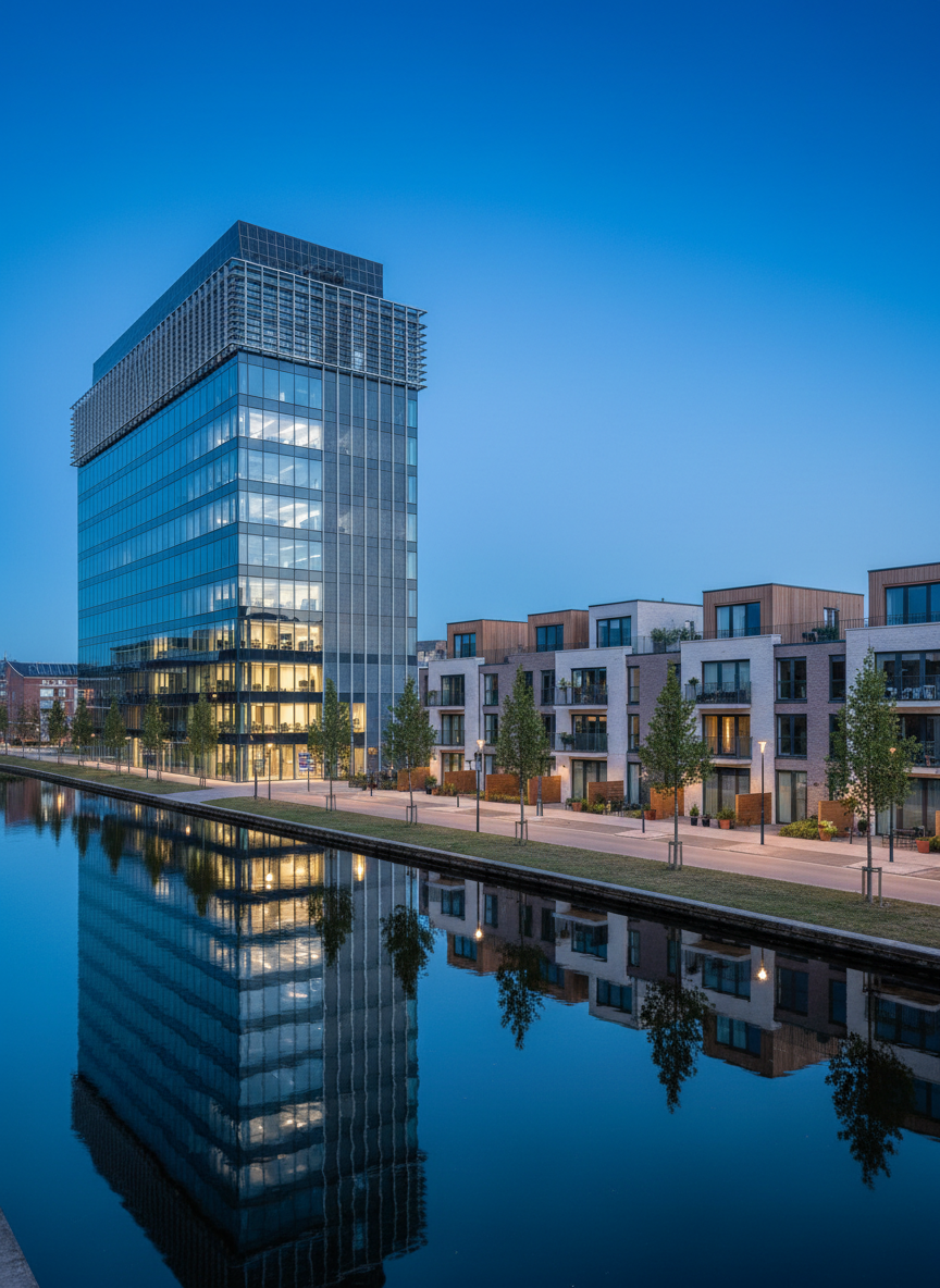 Ballsbridge Contractors – Glass tower and energy-integrated real estate